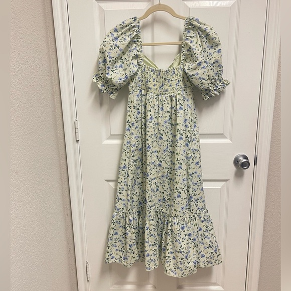 Abercrombie & Fitch Green Floral Midi Dress - Picture 13 of 13